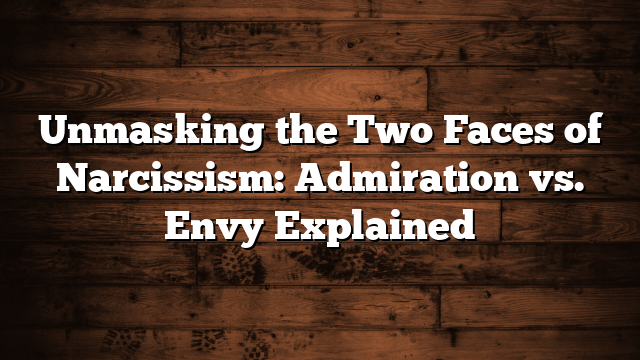 Unmasking the Two Faces of Narcissism: Admiration vs. Envy Explained