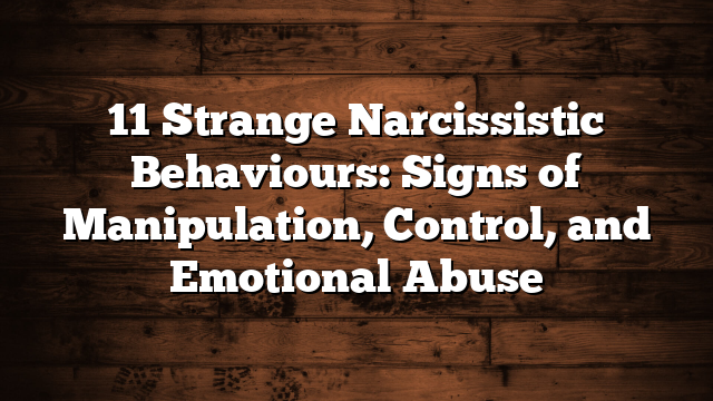 11 Strange Narcissistic Behaviours: Signs of Manipulation, Control, and Emotional Abuse