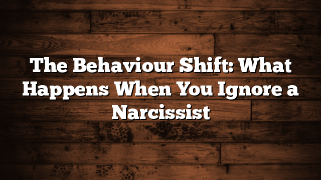 The Behaviour Shift: What Happens When You Ignore a Narcissist